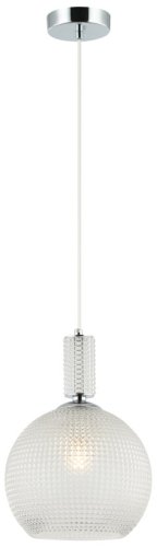 Светильник подвесной Coloure 2128/00/01P Stilfort прозрачный 1 лампа, основание хром в стиле современный шар выдувное