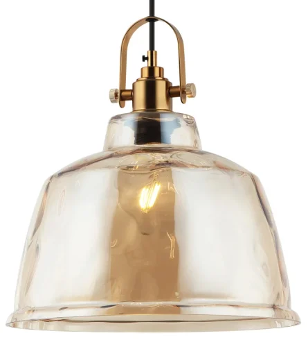 Светильник подвесной Bell 2117/05/01PL Stilfort бежевый 1 лампа, основание латунь в стиле лофт современный  фото 2