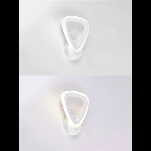Бра LED LAMPS 81127/1W Natali Kovaltseva белый на 1 лампа, основание белое в стиле современный хай-тек  фото 5