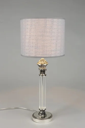 Настольная лампа Rovigo OML-64304-01 Omnilux серая 1 лампа, основание античное бронза металл в стиле классический  фото 3