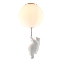 Светильник потолочный LSP-8903 Lussole белый 1 лампа, основание белое в стиле современный шар