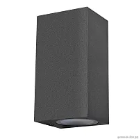 Настенный светильник Eterno 100007/B LOFT IT уличный IP54 чёрный 2 лампы, плафон чёрный в стиле хай-тек модерн GU10