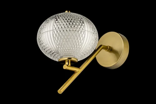 Бра LED Candels L 2.W3 G Arti Lampadari прозрачный на 1 лампа, основание золотое в стиле современный  фото 2