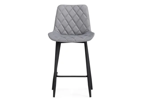 Полубарный стул Баодин К Б/К светло-серый / черный 517142 Woodville, серый/велюр, ножки/металл/чёрный, размеры - ****500*560 фото 2