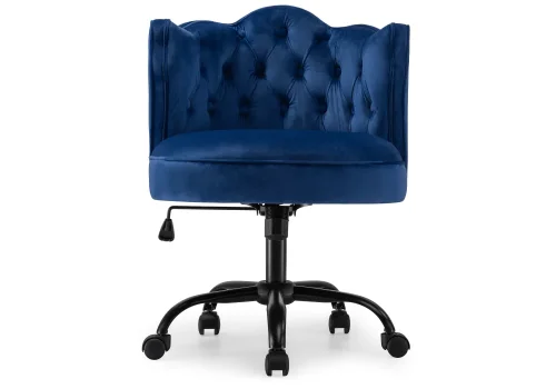 Компьютерное кресло Helen navy 11995 Woodville, синий/велюр, ножки/металл/чёрный, размеры - *900***610*610 фото 2