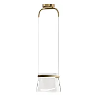 Светильник подвесной LED Cabaret MOD170PL-L8BS3K Maytoni прозрачный на 1 лампу, основание латунь в стиле современный арт-деко 