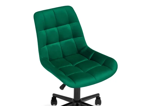 Компьютерное кресло Честер зеленый (california 697) / черный 539245 Woodville, зелёный/велюр, ножки/металл/чёрный, размеры - *920***490*600 фото 6