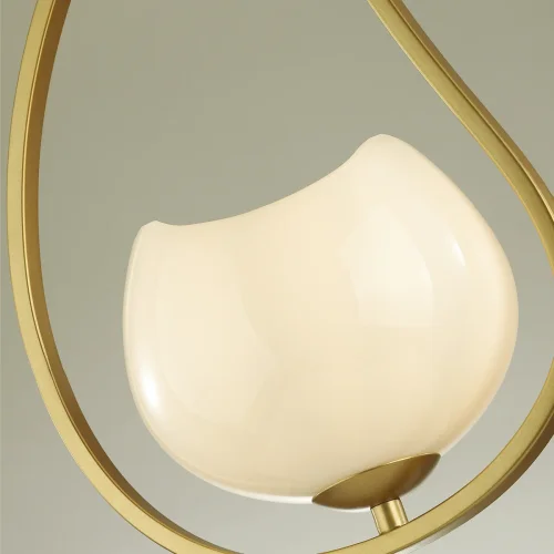Светильник подвесной Waterlily 4873/1 Odeon Light белый 1 лампа, основание золотое в стиле модерн  фото 3