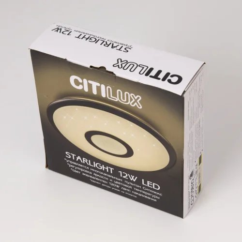 Светильник потолочный LED Старлайт CL703B15 Citilux белый 1 лампа, основание венге в стиле современный хай-тек  фото 4
