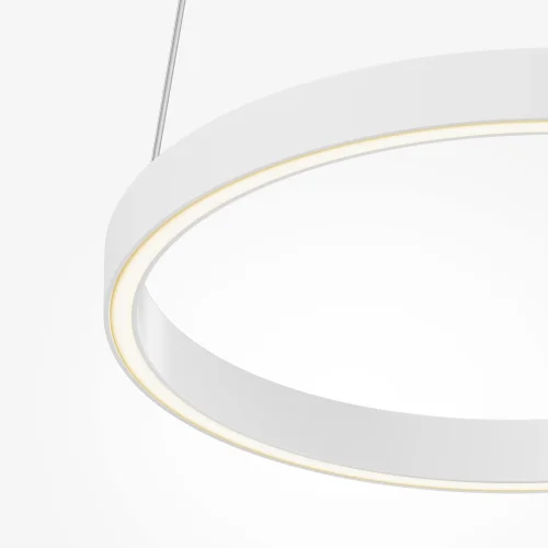 Светильник подвесной LED Rim MOD058PL-L22WK Maytoni белый на 1 лампу, основание белое в стиле современный хай-тек минимализм кольца фото 2