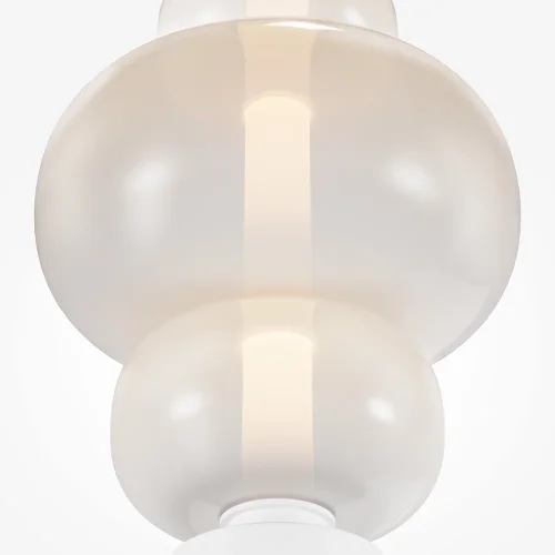 Настольная лампа LED Atmos MOD364TL-L15W3K Maytoni прозрачная 1 лампа, основание белое металл в стиле современный арт-деко выдувное фото 2