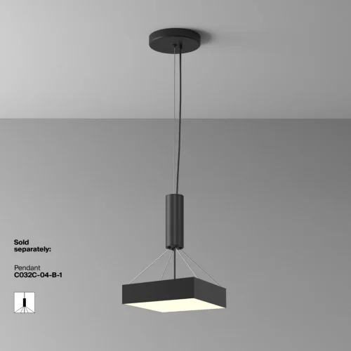 Светильник потолочный LED Zon C032CL-36W3K-SQ-B Maytoni белый 1 лампа, основание чёрное в стиле современный  фото 3