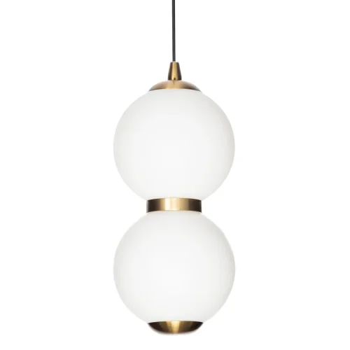Светильник подвесной LED Балу CL207023 Citilux белый 1 лампа, основание бронзовое в стиле современный молекула шар фото 6