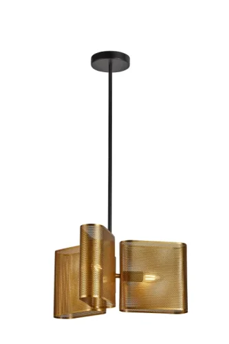 Светильник подвесной Metalicana V11812-3P Moderli золотой на 3 лампы, основание чёрное в стиле лофт современный фото 2