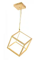 Светильник подвесной LED Selmy 15605G Globo золотой 1 лампа, основание золотое в стиле современный куб