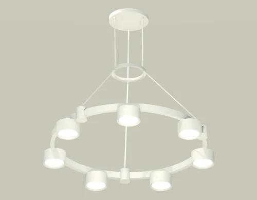 Светильник подвесной XR92031500 Ambrella light белый 7 ламп, основание белое в стиле хай-тек современный 