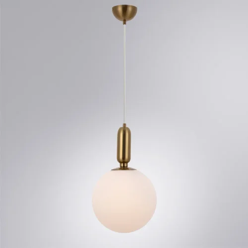 Светильник подвесной Bolla-Sola A3325SP-1PB Arte Lamp белый 1 лампа, основание медь в стиле современный  фото 2