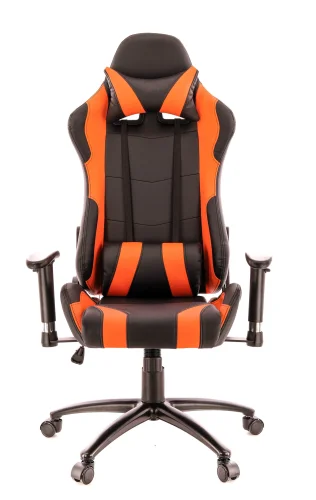 Геймерское кресло Lotus S2 Экокожа Оранжевый EP-lotus s2 eco black/orange Everprof, оранжевый/экокожа, ножки//, размеры - 1280*1360***700* фото 3