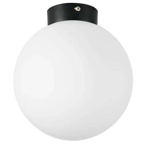 Светильник потолочный Globo 812027 Lightstar белый 1 лампа, основание чёрное в стиле современный шар