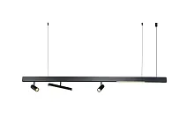 Светильник подвесной LED Лайви 07617B,19 Kink Light чёрный на 1 лампу, основание чёрное в стиле современный хай-тек линейный