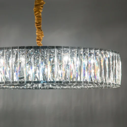 Люстра подвесная хрустальная Aria EL321P10 Citilux прозрачная на 10 ламп, основание хром в стиле классический  фото 2