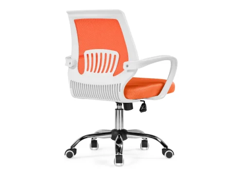 Компьютерное кресло Ergoplus orange / white 15373 Woodville, оранжевый/ткань, ножки/металл/хром, размеры - *940***610* фото 5