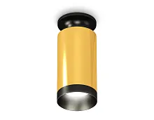 Светильник накладной Techno spot XS6327100 Ambrella light жёлтый золотой 1 лампа, основание чёрное в стиле модерн круглый
