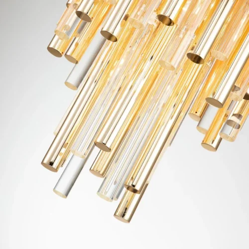 Люстра подвесная Atlant 2975-16P Favourite прозрачная золотая на 16 ламп, основание золотое в стиле современный каскад фото 3 Люстра подвесная Atlant 2975-16P Favourite прозрачная золотая на 16 ламп, основание золотое в стиле современный каскад фото 3