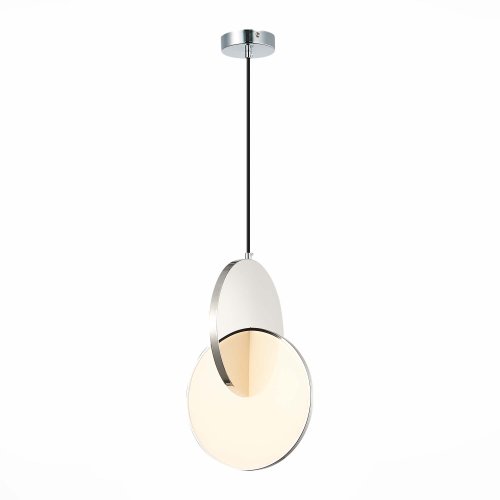 Светильник подвесной LED Eclisse SL6107.103.01 ST-Luce белый 1 лампа, основание хром в стиле современный 