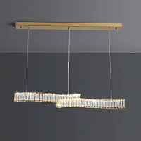 Светильник подвесной BERTOLDA LONG B Brass 220715-23 ImperiumLoft прозрачный на 2 лампы, основание латунь в стиле современный 