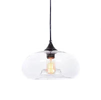 Светильник подвесной Brosso LDP 6810-1 PR Lumina Deco прозрачный 1 лампа, основание прозрачное в стиле современный выдувное
