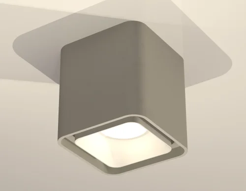 Светильник накладной XS7842001 Ambrella light серый 1 лампа, основание серое в стиле современный хай-тек квадратный фото 3