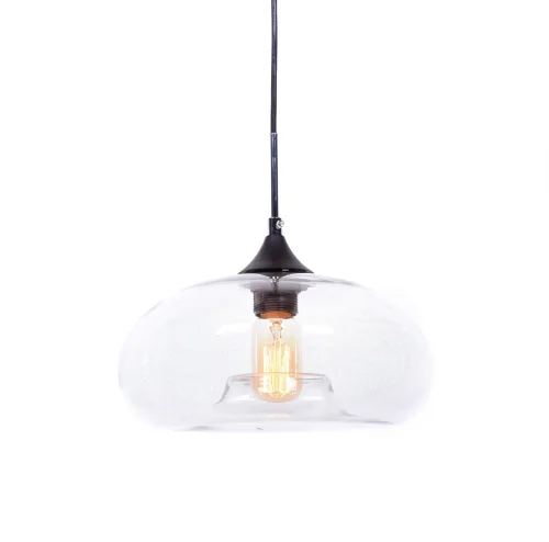 Светильник подвесной Brosso LDP 6810-1 PR Lumina Deco прозрачный 1 лампа, основание прозрачное в стиле современный выдувное