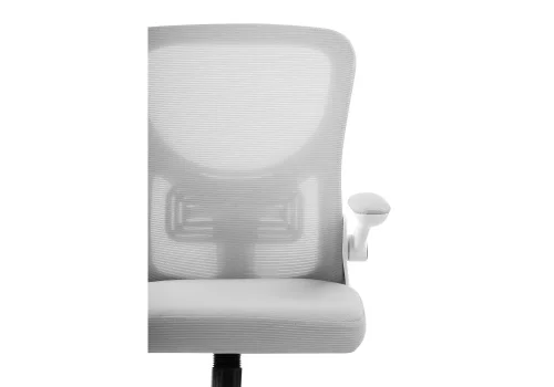 Компьютерное кресло Konfi light gray / white 15329 Woodville, серый/сетка ткань, ножки/металл/белый, размеры - *1110***600*660 фото 7
