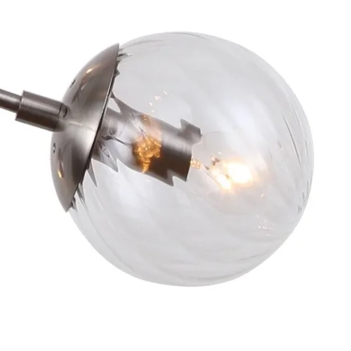 Люстра подвесная Particulis 2200-8P F-promo прозрачная на 8 ламп, основание никель в стиле классический современный шар фото 2