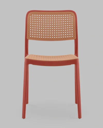 Стул Yona, пластиковый, красный УТ000040841 Stool Group, коричневый/пластик, ножки/металл/красный, размеры - *810**** фото 2