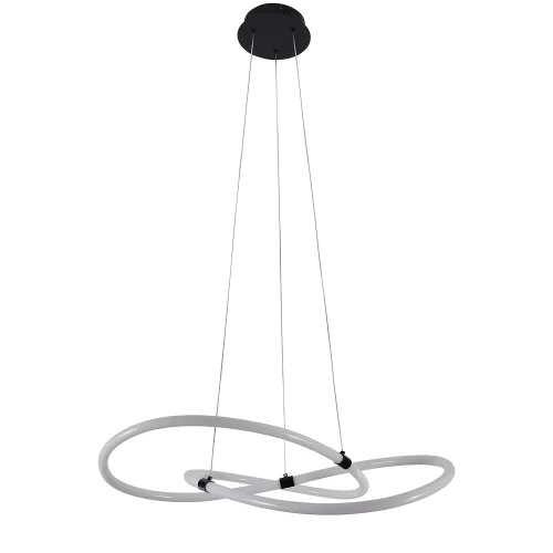 Люстра подвесная LED Vendel 4471-3P F-promo белая на 1 лампу, основание латунь в стиле современный гибкий неон фото 2
