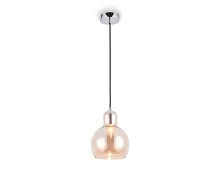 Светильник подвесной TR3517 Ambrella light янтарный на 1 лампу, основание хром в стиле современный 