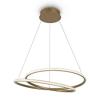 Светильник подвесной LED Nola MOD100PL-L47BSK1 Maytoni латунь 1 лампа, основание латунь в стиле современный минимализм кольца