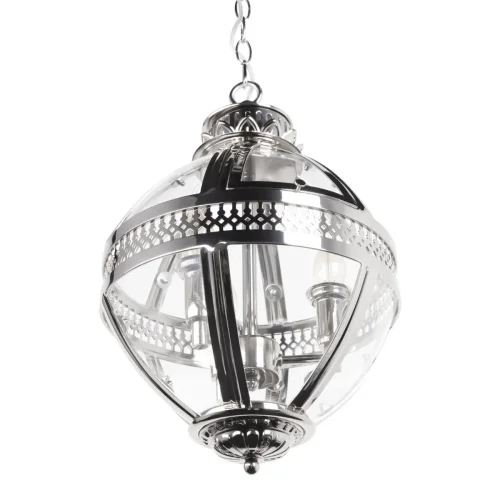 Светильник подвесной Lantern Residential LOFT3043-CH LOFT IT прозрачный 3 лампы, основание хром в стиле лофт  фото 3