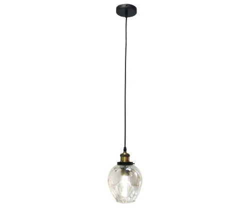 Светильник подвесной Нисса 07512-1A,21 Kink Light прозрачный 1 лампа, основание чёрное в стиле современный 