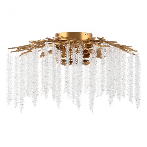 Люстра потолочная Милано-3 23312.700.6.G9.A IB Артемилано прозрачная на 6 ламп, основание бронзовое в стиле флористика современный ветви