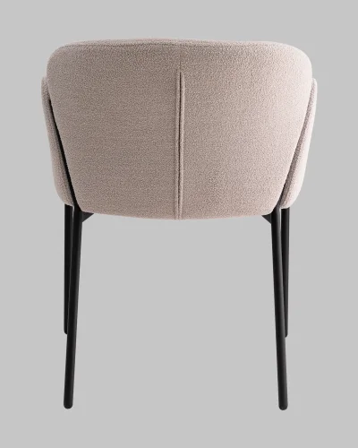 Стул обеденный Melia, светло-серый УТ000039553 Stool Group, серый/букле, ножки/металл/чёрный, размеры - *770**** фото 5