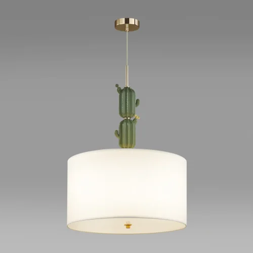 Светильник подвесной Cactus 5425/3 Odeon Light  3 лампы, основание золотое зелёное в стиле современный  фото 4