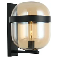 Бра LSP-8509 Lussole янтарный 1 лампа, основание чёрное в стиле лофт 