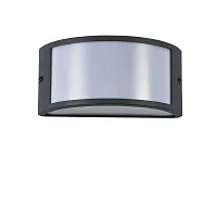 Настенный светильник уличный REX-1 AP1 ANTRACITE Ideal Lux уличный IP44 чёрный серый 1 лампа, плафон белый в стиле современный E27