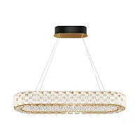 Люстра подвесная LED Castello MOD336PL-L130G3K Maytoni прозрачная на 1 лампу, основание золотое в стиле современный 
