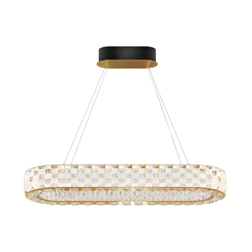 Люстра подвесная LED Castello MOD336PL-L130G3K Maytoni прозрачная на 1 лампу, основание золотое в стиле современный 