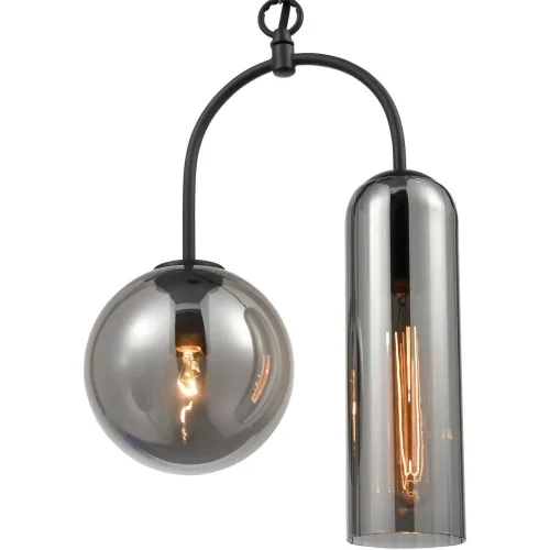 Светильник подвесной Creativo VL2135P02 Vele Luce серый прозрачный на 2 лампы, основание чёрное в стиле хай-тек фото 3