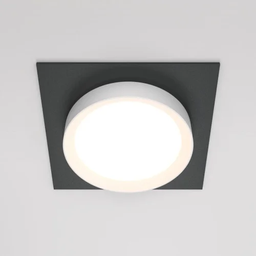 Светильник точечный Hoop DL086-GX53-SQ-BW Maytoni белый чёрный 1 лампа, основание чёрное в стиле современный  фото 2